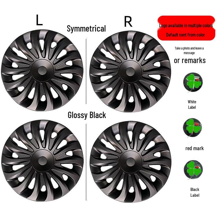 Scratch-Resistant Hubcaps: Symmetrical Turbine-Style for Updated Tesla Model 3 with Full-Edge Protection