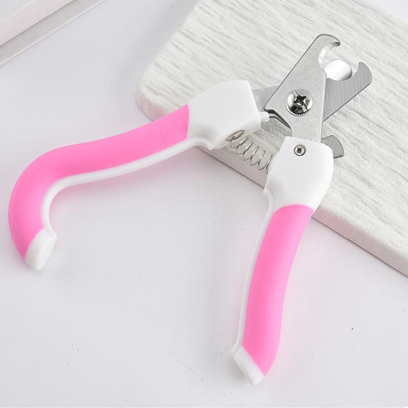 Pet Nail Clippers with Safety Guard and Bent Handle for Cats & Dogs