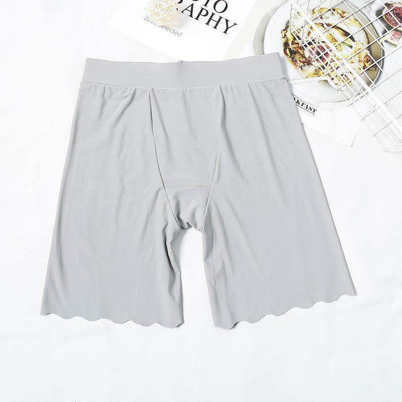 

Женские летние шорты-безопасности из ледяного шелка с высокой талией и бесшовной конструкцией - Большой размер, Тонкие, Эластичные, Защищающие от просвечивания, Леггинсы до колена 2XL (60-75 kg)