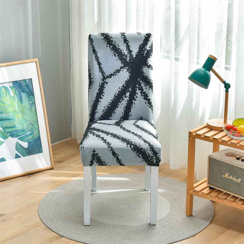 1PC Geometric Chair Cover for Dining Room Elastic Universal Seat Slipcovers for Kitchen Wedding Banquet Housse De Chaise