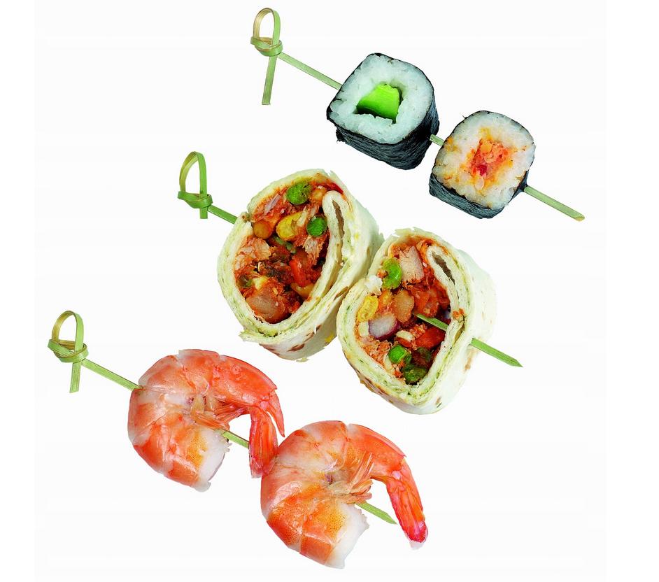 Bamboo Finger Food Sticks For Snacks And Appetizers "Wick"