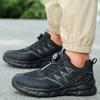 Rotating Button Safety Shoes Men Steel Toe Sneakers Breathable Work Shoes Protective Lightweight Non-slip Black Work Sneakers
