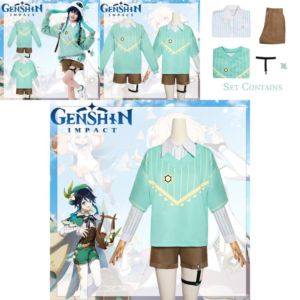 Wendy Genshin Impact Holiday Casual Wear Roleplaying Clothing Chest Ornament