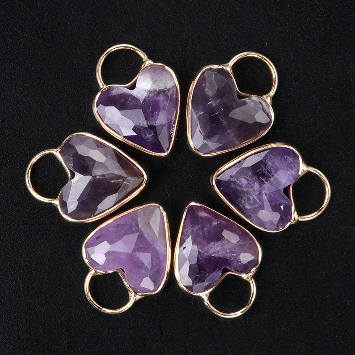 

1 шт. граненый кулон из натурального камня аметист/розовый кварц небольшой кулон для изготовления ювелирных изделий DIY ожерелье браслет серьги аксессуар 18mm