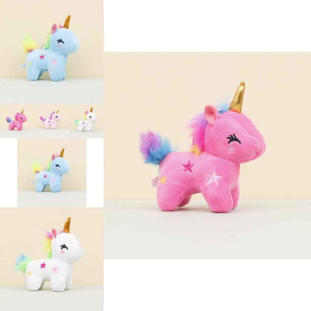 Adorable Unicorn Plush Keychain Cute Stuffed Animal Wedding Gift Bag Charm