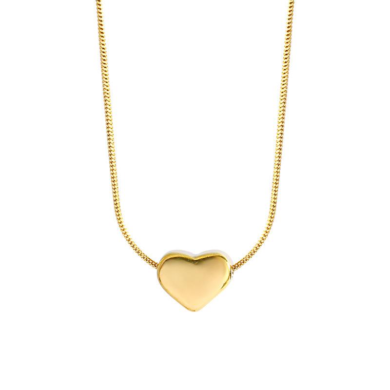 Titanium Steel Love Necklace Light Luxury Simple Accessories Fashionable Temperament Clavicle Chain