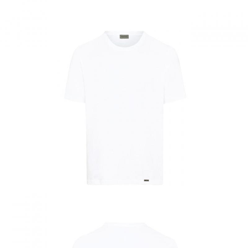 Hanro ShorT Sleeve T shirT 75050 whiTe