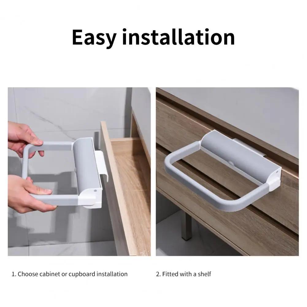 Useful Trash Bag Rack Long Lasting Waste Bin Shelf Waterproof Hanging Type No Need To Bend Waste Bin Shelf