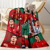 Ronaldo Legacy Celebration Personalized Text Blanket Throw Personalized Blanket Ultra-Soft Great for Chair Nap Picnics Bed All-Season Use
