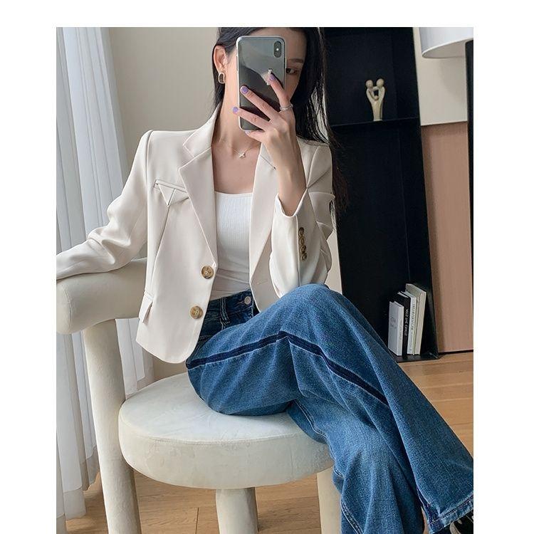 Chic and Slim-Fit Small Suit Jacket for Women, Perfect for Spring and Autumn