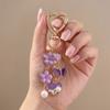 Zinc Zinc Alloy Enamel Butterfly Keychain DIY Heart Key Ring Lovely Bag Charm  Car Keyring