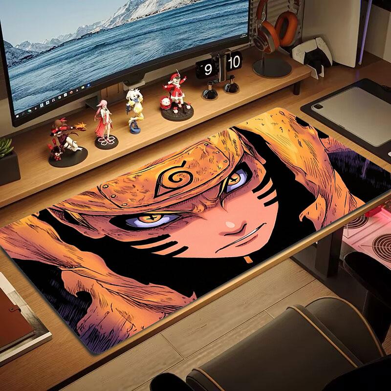 Naruto Uzumaki Mouse Pad, Large Gaming Desk Mat, Non-slip XXL Mousepad for Laptop & Tablet, Mini PC Playmat with Stitched Edges