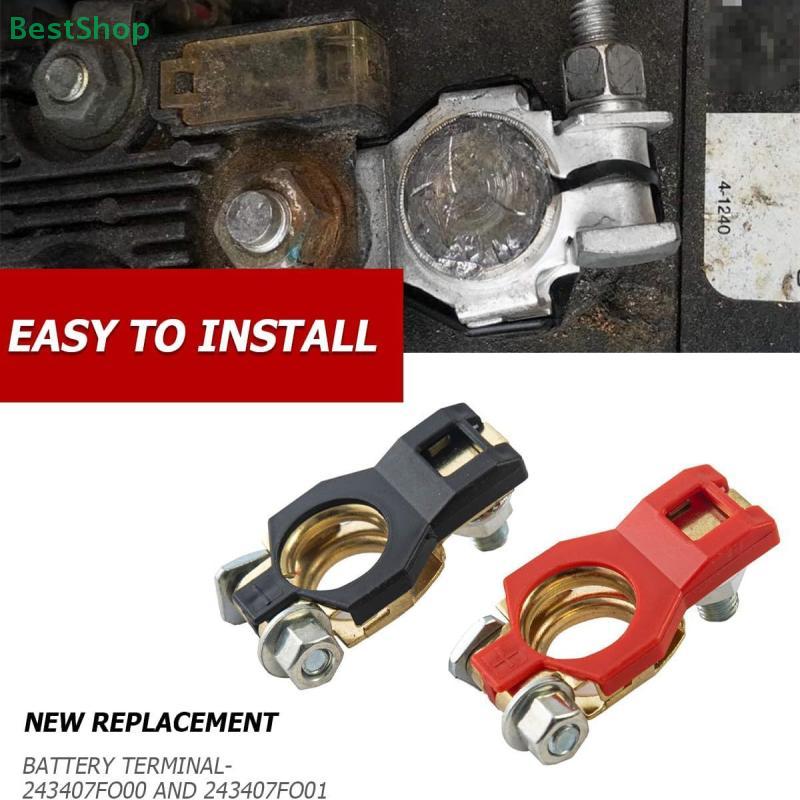1Pair Positive Negative Battery Plates Car Universal Battery Terminal Wire Cable Clamp