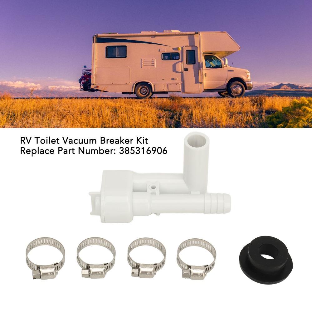 385316906 RV Toilet Vacuümonderbreker Kit Kunststof Klem Roestvrijstalen Klem Roestvrijstalen Afgedichte Rubberen Ring Reis Toiletten
