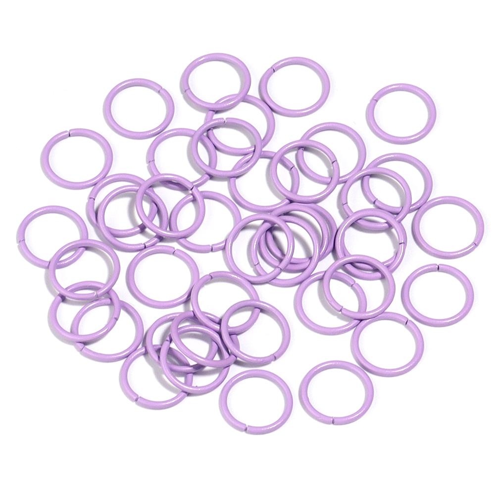 50Pcs Multicolor Charm Metal 8 10mm  Single Loops Jump Rings DIY Jewelry Findings Closed Ring For Keychain Bracelet Accessories