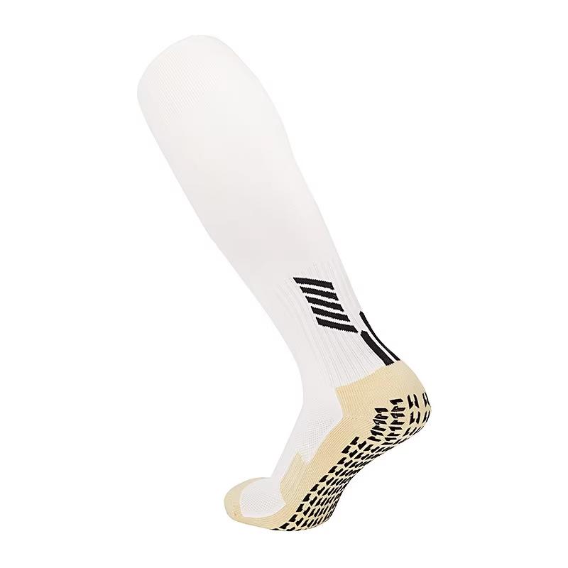 Anti Non Slip Football Socks Cut Black Long Length Adhesive Towel High Leg Grip Soccer Stockings Sports for Men and Children
