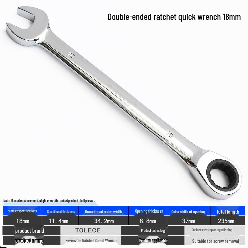 QuickTorx Reversible Ratchet Open-End Wrench