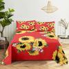 Sunflower Bed Sheet Sets Bouble Single Beds Flower Bedsheet with Pillow Case Full Queen Size 2pcs 3pcs 3D Soft Thin Fabric Home
