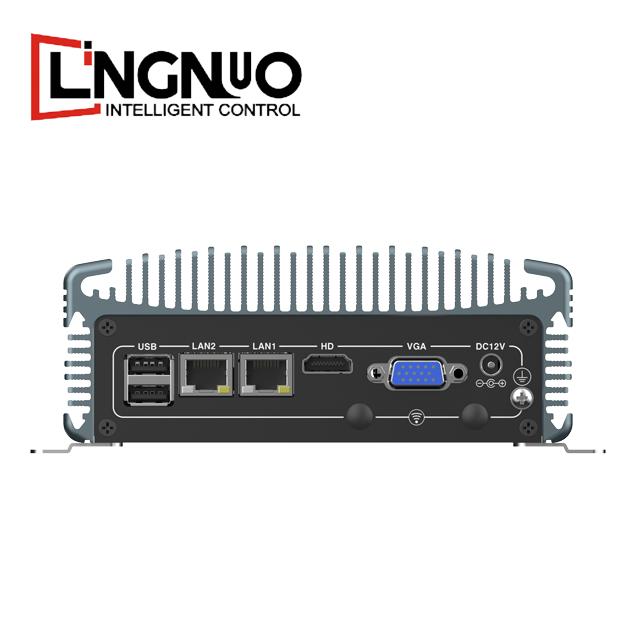 Fanless Aluminum Alloy Dual LAN HD Port VGA Dual DP DDR4 MSATA WiFi 4G SIM Slot Dual COM RS232 Wall Mount Industrial Mini Pc