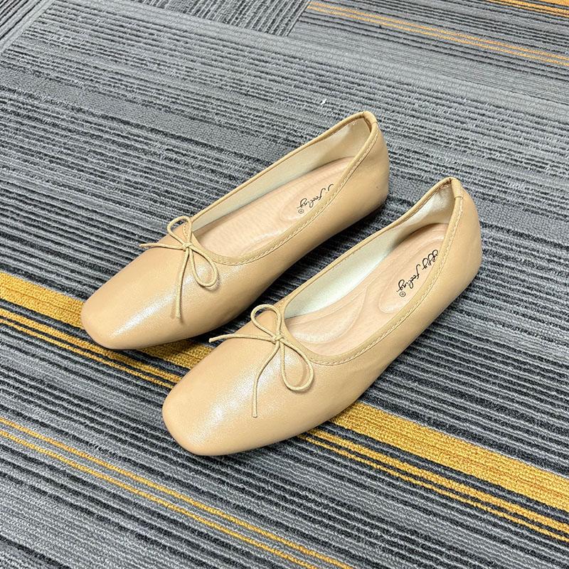 Fashion Fashion Butterfly-Knot Ladies Flats With Shoes Casual Female Soft Footwear Shallow Ballet Flats Slip On Shoes For Women