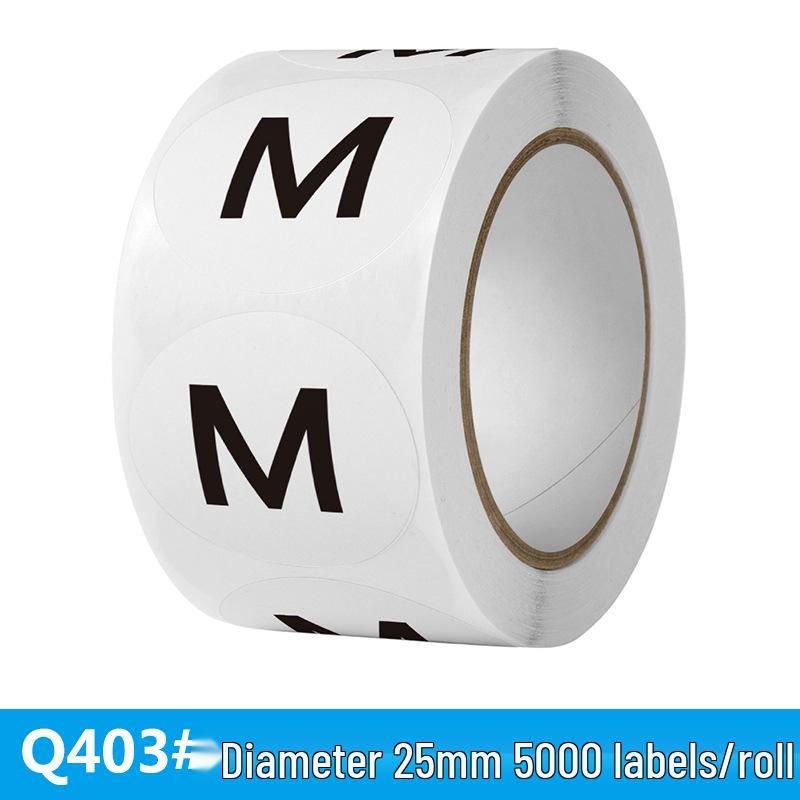 Self-Adhesive English Size Label Stickers for Clothing and Hats (S-3XL)