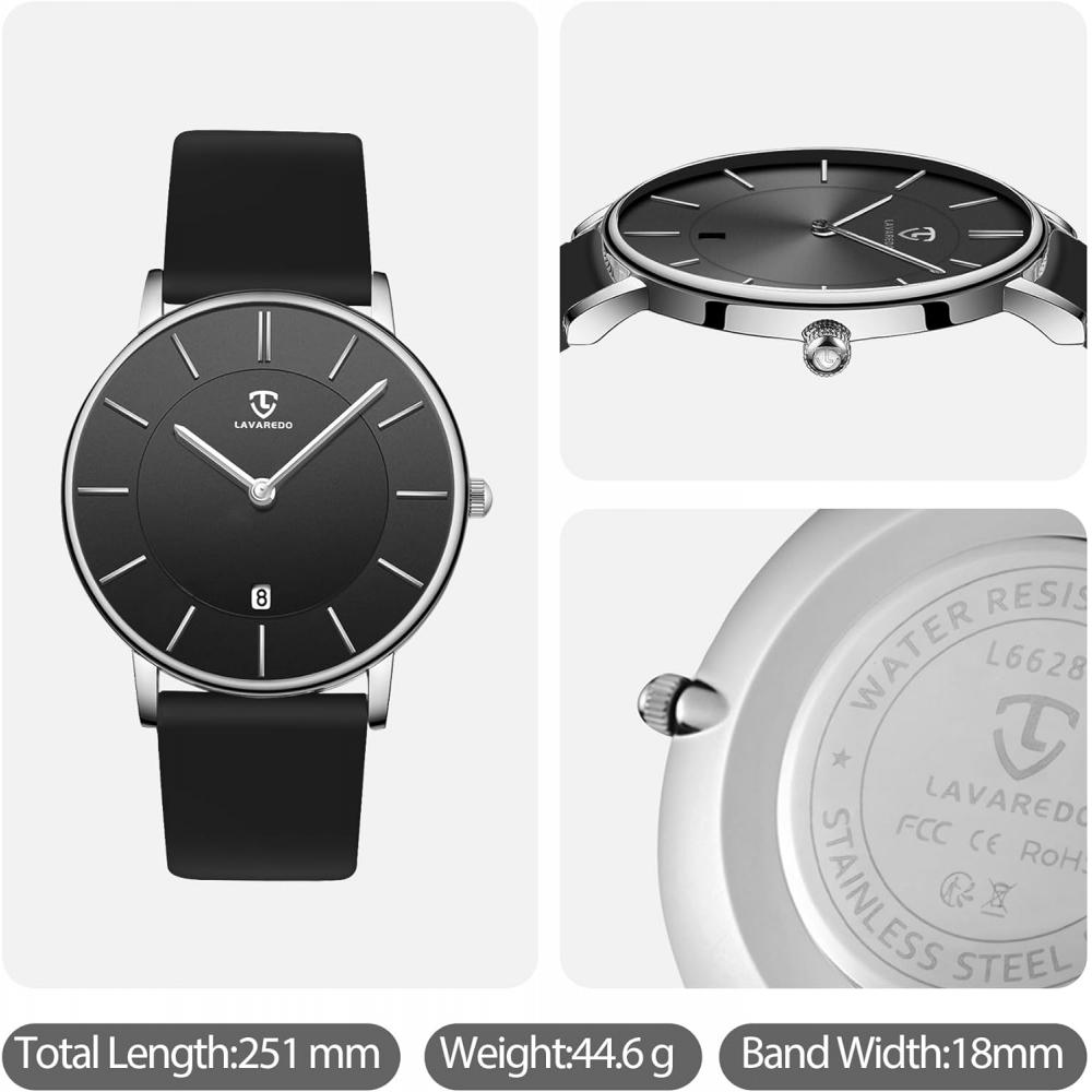 Ben NeviS Men S Watch minimaliSt faShion Simple Analog Date Leather Strap  43 Gj