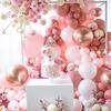 Vintage Pink Light Pink Balloon Dusty Pink Rose Gold Balloon Set Birthday Wedding Baby Shower Party