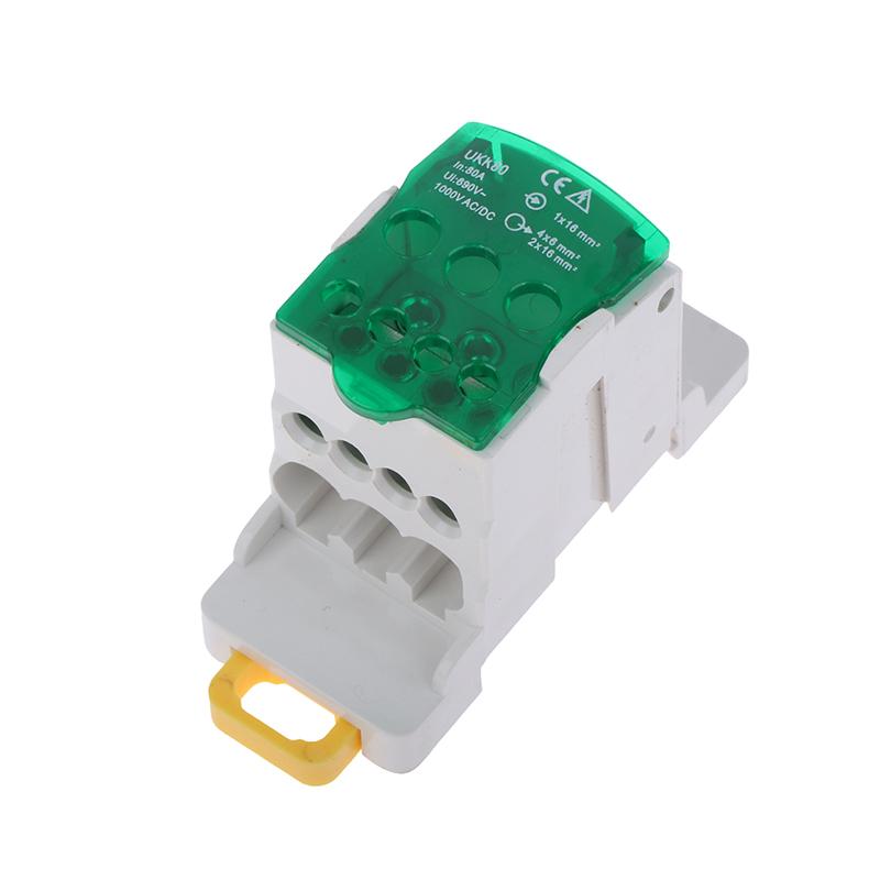 UKK80A Single-pole Splitter Box Large Current One Into Multiple Branch Line Terminal Rail Splitter 125A 160A 250A
