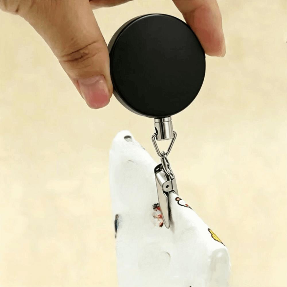 Retractable Buckle Retractable Towel Rack No Punching Automatic Retractable Wall Mount Towel Holder Auto Rebound Design