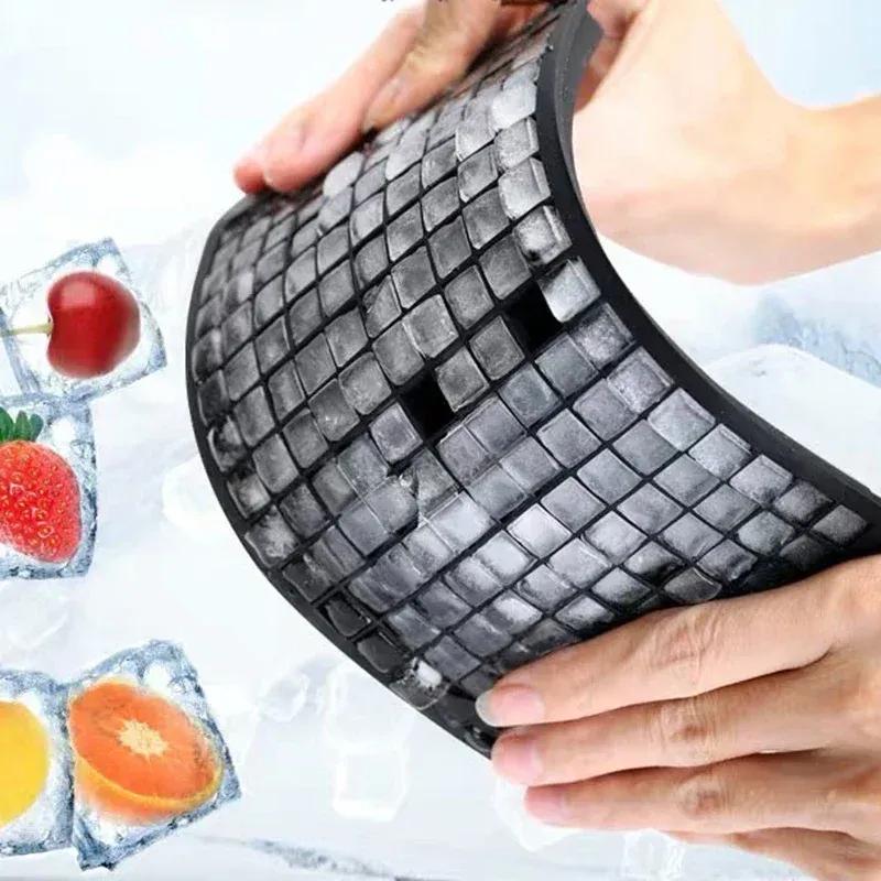 

Food Grade Silicone Ice Cube Tray 160 Grid DIY Mini Small Square Mold Maker Kitchen black