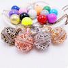 Caller Hollow Out Long Openable Cage Harmony Ball Musical Sound Bell Chain Necklace Locket Pendant