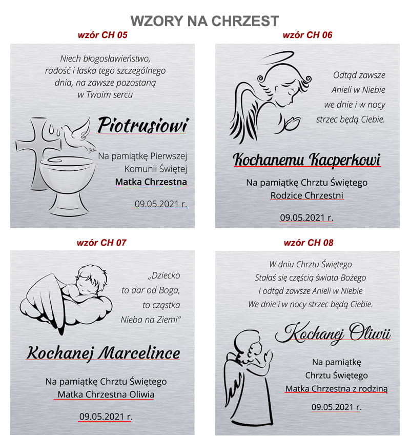 Srebrny obrazek pamiątka Chrztu z aniołkiem + grawer 6748S 7x7 cm