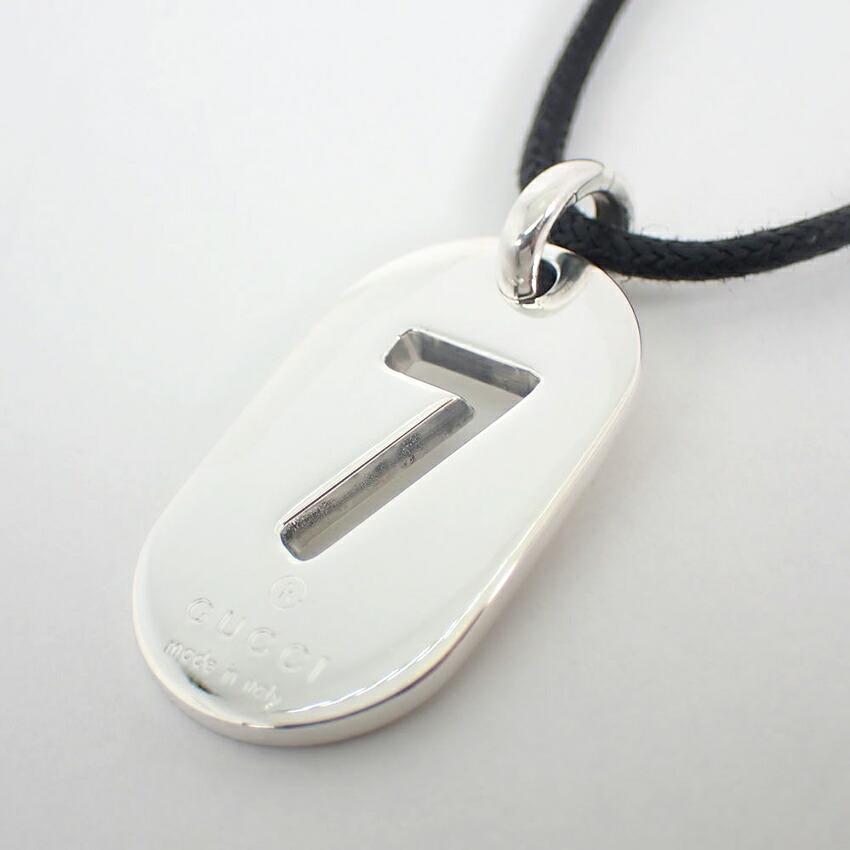 [Pre-owned] GUCCI 925 No. 7 Plate Pendant/Necklace/j50-10