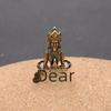 Retro Messing Buddha Statue Schlüsselanhänger: Feng Shui Bronze Anhänger Ornament für Zuhause