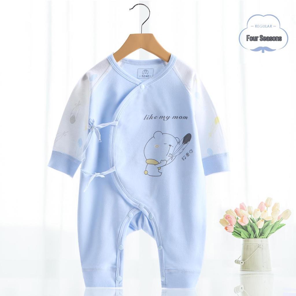 Newborn Baby Jumpsuit - Pure Cotton, Spring & Autumn, 0-6 Months, Base Layer & Crawling Rompers.