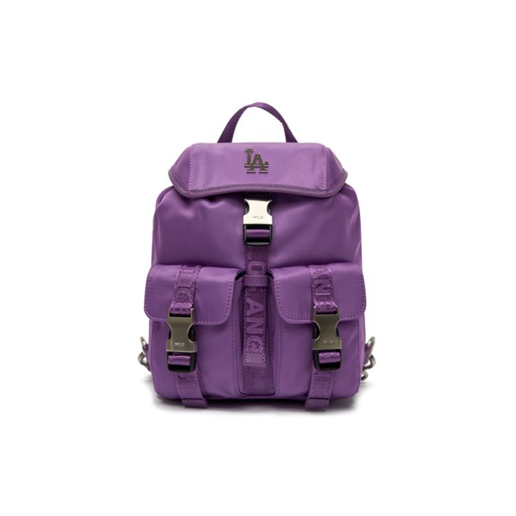 MLB Los Angeles Dodgers Fashion Casual Multi-Pocket Metal Buckle Drawstring Closure Nylon Backpack Women backpack Violet 3ABKS041N-07LDD One Size 14490₽