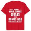 Bonus Dad Men's T-shirts Clothes Step Dad Tee Shirt Homme Birthday Tee Tshirts Short Sleeve O-neck Clothing for Men Tops