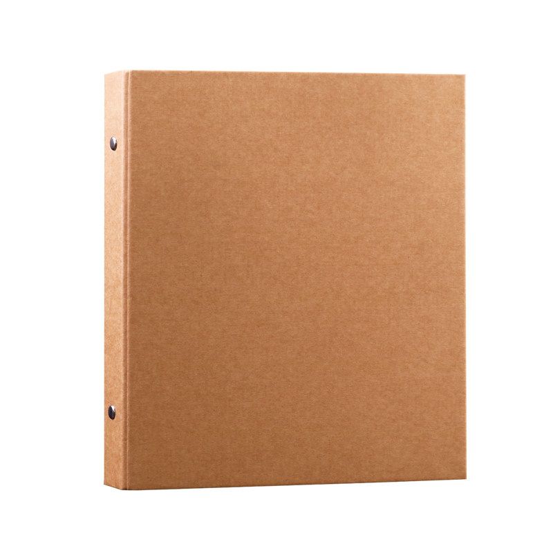 A5 Cowhide Loose-Leaf Binder Shell Information Bag Storage File Folder Folder 20-Hole Student inside Pages of Notebook Paper Clip
