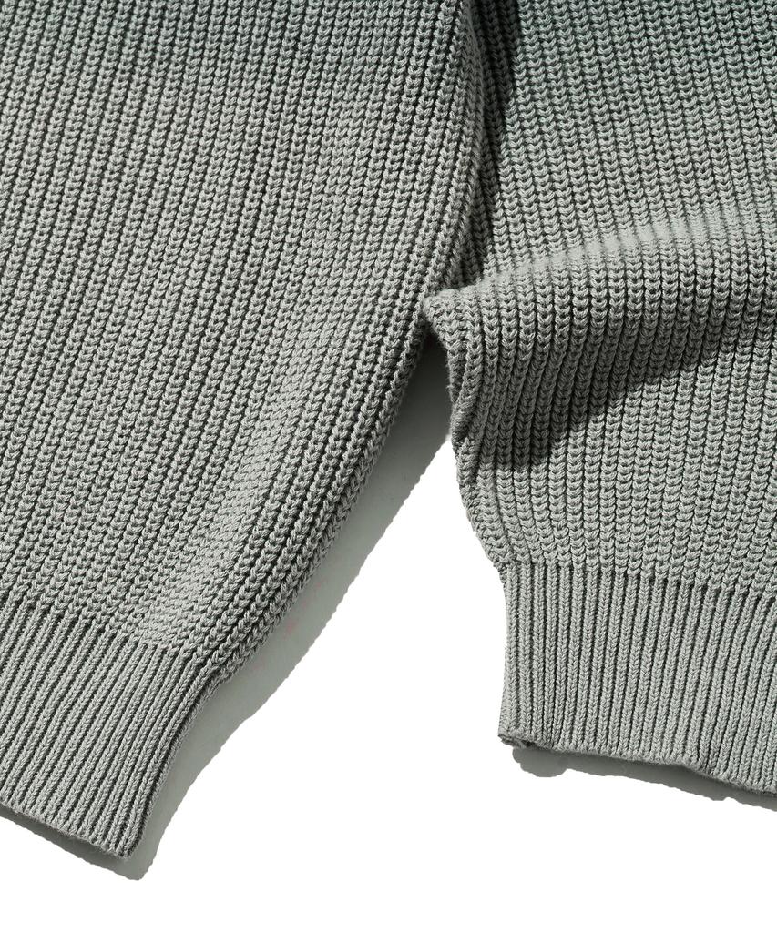 BROWNBREATH Tag Pigment Knit - Gray