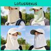 Polyester Baseball Cap With Removable Face Mask For Outdoor Sun Protection And Sports Activities