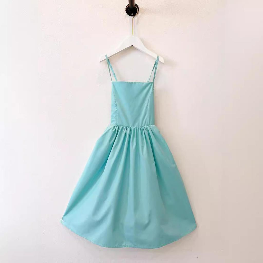 2024 Summer Mother-Daughter Backless Spaghetti Strap Beach Dress