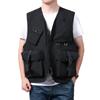 Colete Masculino de Múltiplos Bolsos, para Meia-Idade, Solto, Roupa de Trabalho, Jaqueta Casual, Colete, Colete de Pesca, Colete de Ombro
