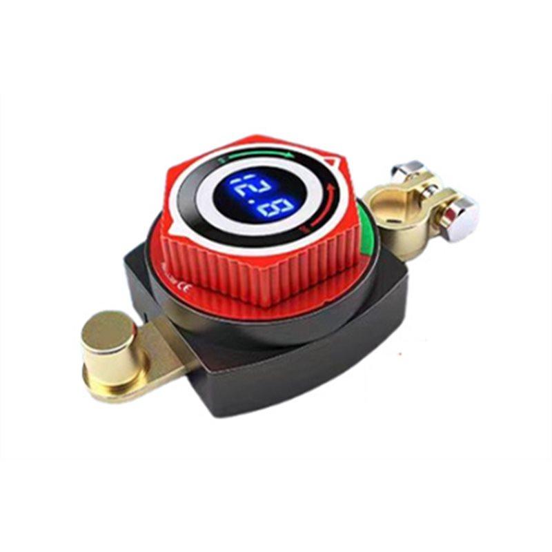 DC5-80V For Car, RV Marine Digital Battery Disconnect Switch With LED Voltmeter On/Off Battery Cut Off Functionality