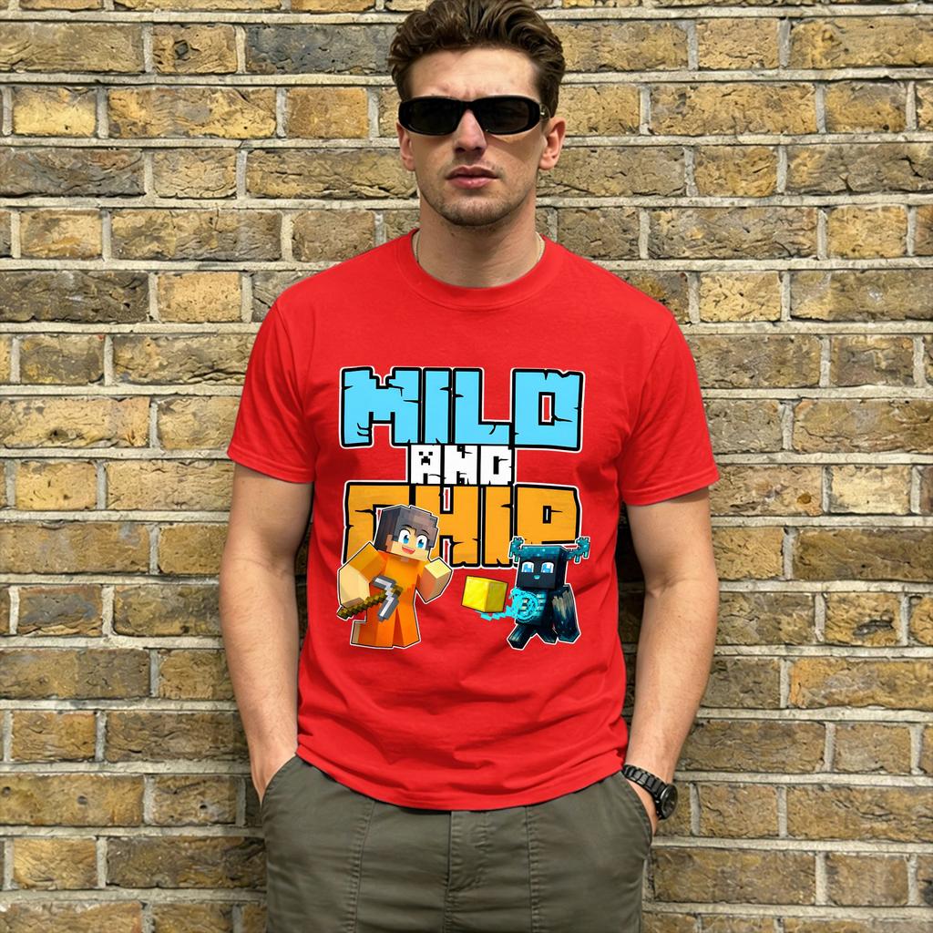 Milo And Chip Cotton Tshirt For Unisex Beach Vintage T Shirts Oneck Leisure Tee Shirt Oversized Wholesale Clothes