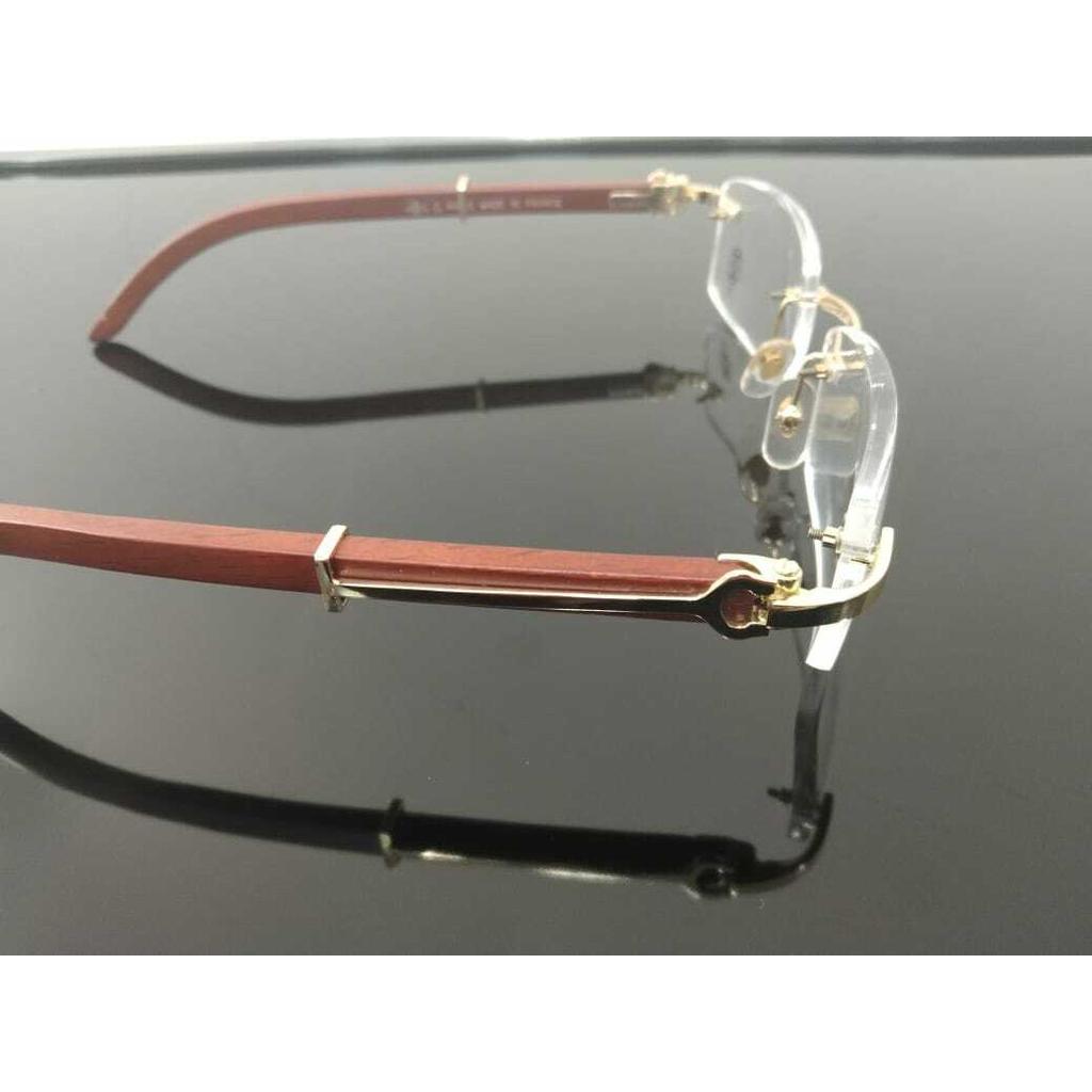 Imported Men Rimless Eyeglass Wood /metal Eye-ware 55-18-140 JL286093830013