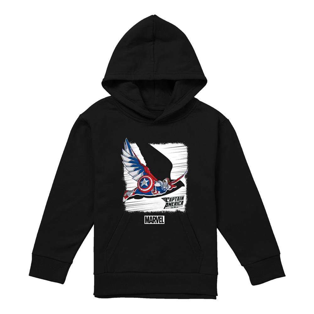 Captain America Childrens/Kids Falcon Heather Pull Over Hoodie
