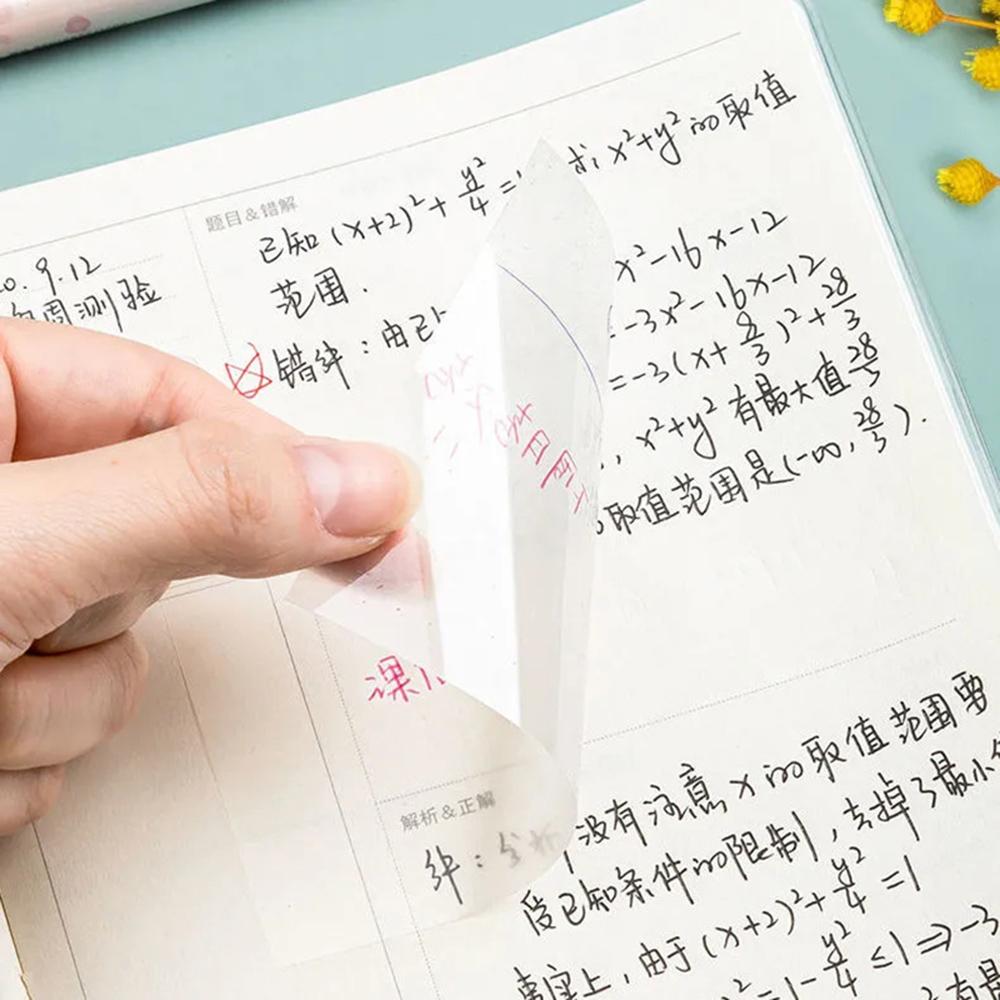 50Pcs Transparent Sticky Notebook Waterproof PET Memo Pad for Student Office Stationery Simple Tear Memo Pads Note Book Notepad