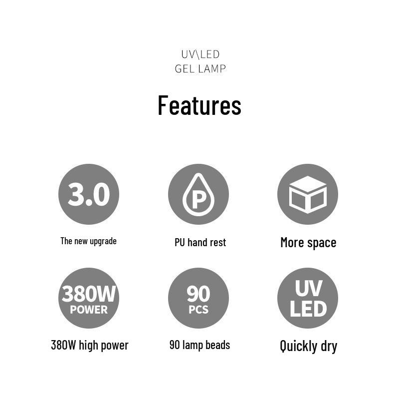High-Power Wearable UV Nail Lamp & Hand Pillow for Nail Salon