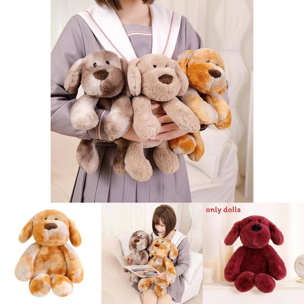 Kid Friendly Soft Dog Plush Doll With Tie Dye Effect For Bedtime And Play