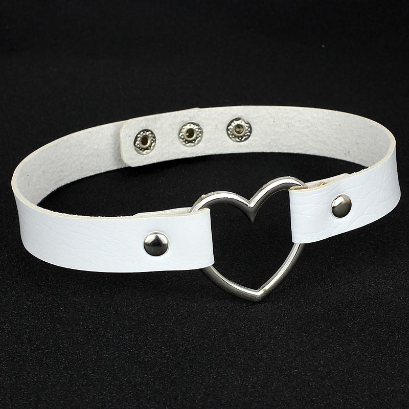 Fashion Black Pink PU Leather Gothic Punk Harajuku Cosplay Collar Choker Necklace